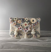 3D Ivory Multi Flower Bag